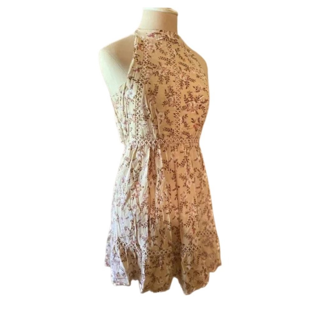 Sunday Mi Amor Dress, backless, halter top, blush floral, size small